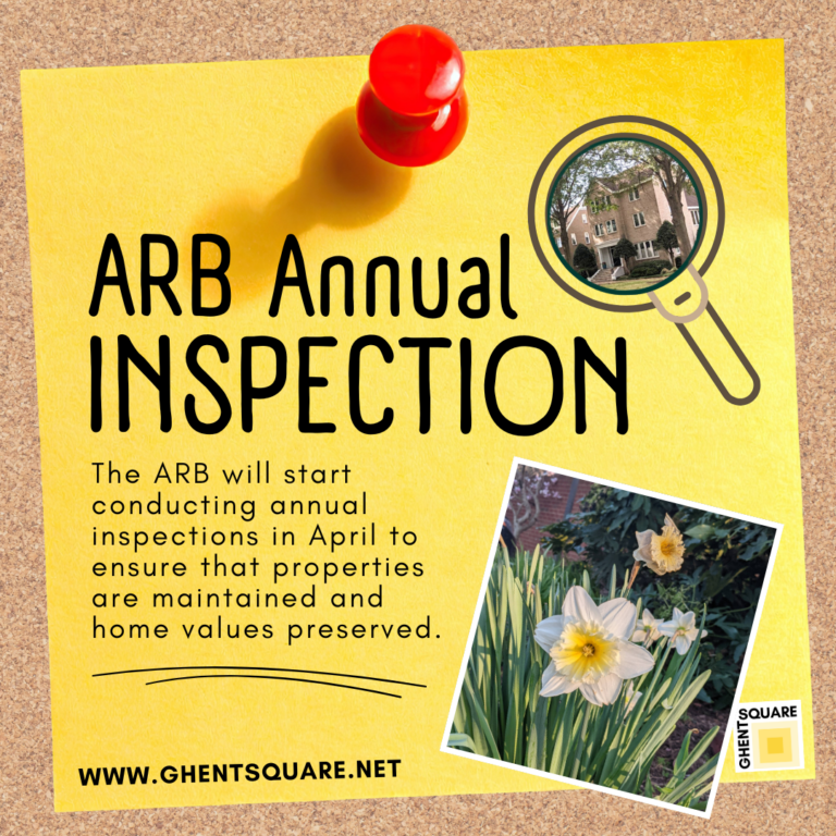 Annual inspections starting in April
